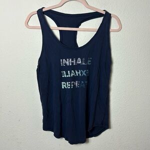 Lululemon Inhale Exhale Repeat Tank Top dark navy blue XS